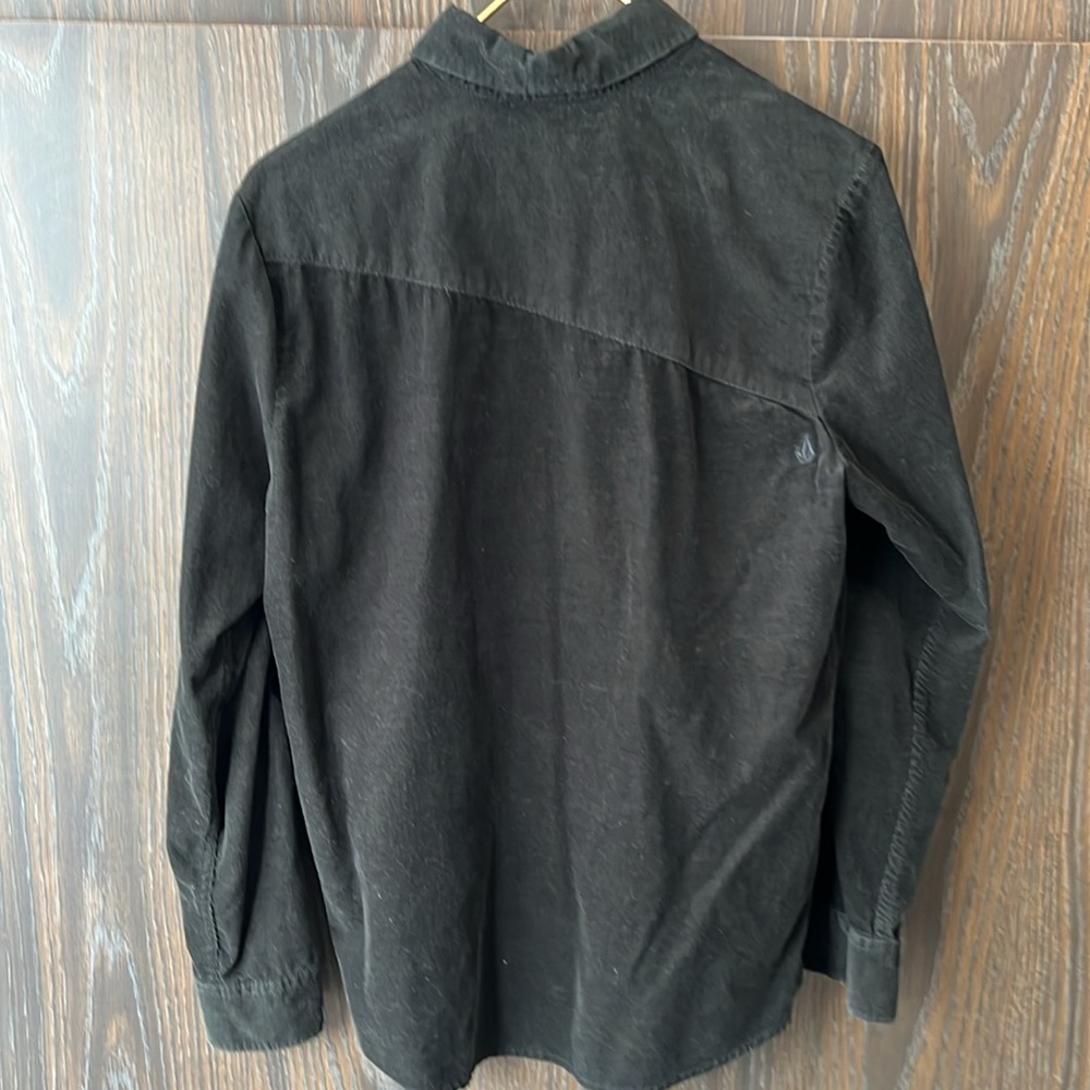 Volcom Men’s Black Corduroy Cotton Soft Button Down Business Casual Med Like New